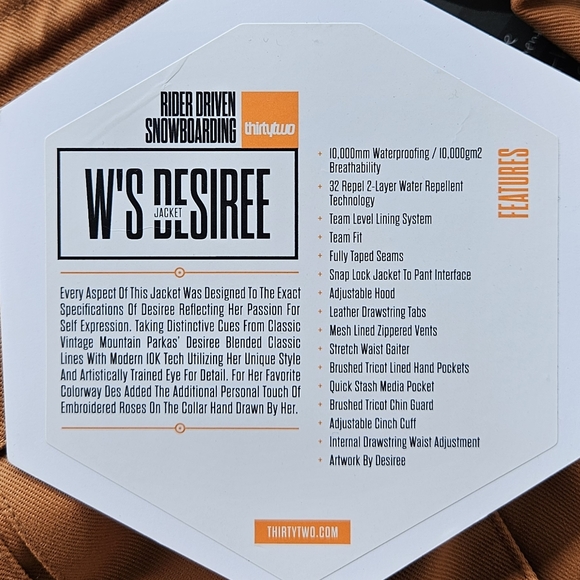 ThirtyTwo Snowboard/ Ski Jacket 🧡 - Picture 6 of 10